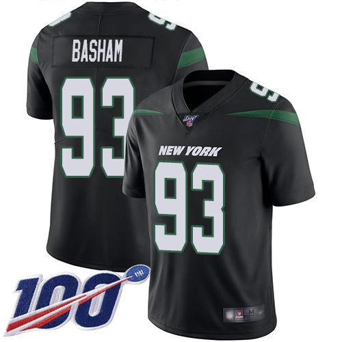 New York Jets Limited Black Men Tarell Basham Alternate Jersey NFL Football #93 100th Season Vapor Untouchable->new york jets->NFL Jersey